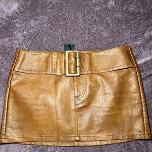Lioness Uma Mini Skirt in Tan sz M